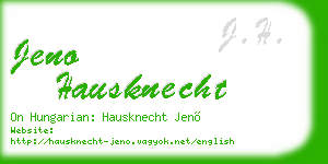 jeno hausknecht business card